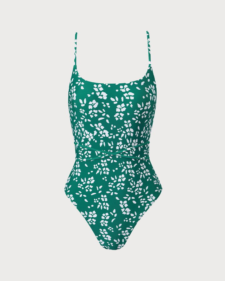 Women's Knitted Floral One Piece Swimwear