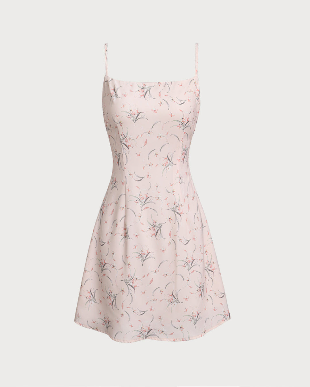 Pink Floral A-Line Slip Mini Dress