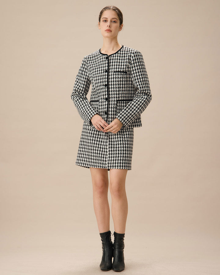 The Opal Single-Breasted Pocket Tweed Jacket