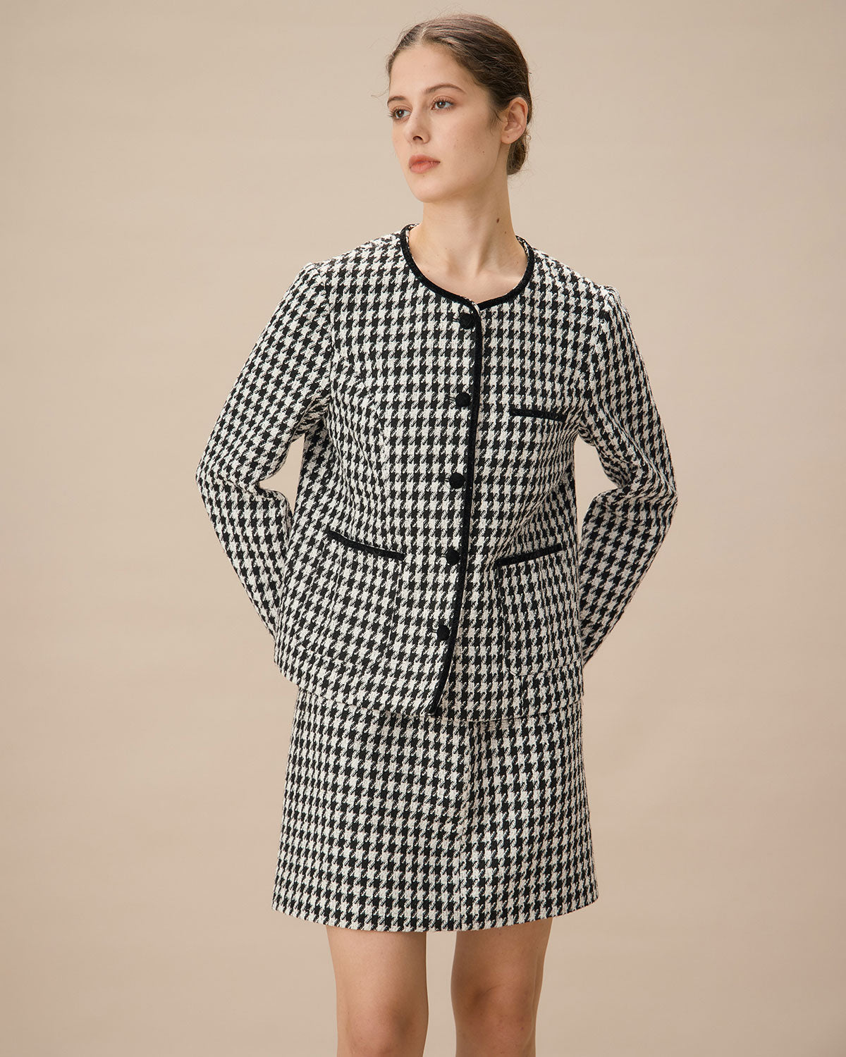 The Opal Single-Breasted Pocket Tweed Jacket