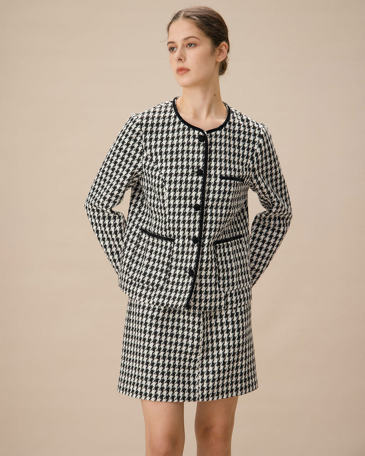 The Opal Single-Breasted Pocket Tweed Jacket