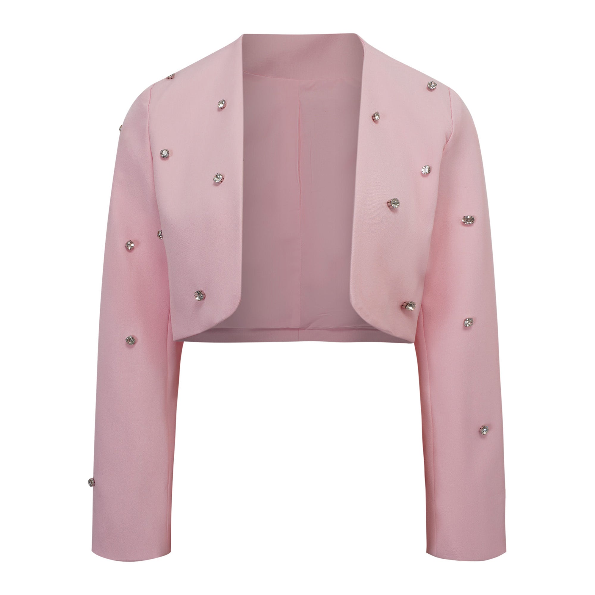 Avellia Rosé Crystal Embellished Jacket & Dress Set