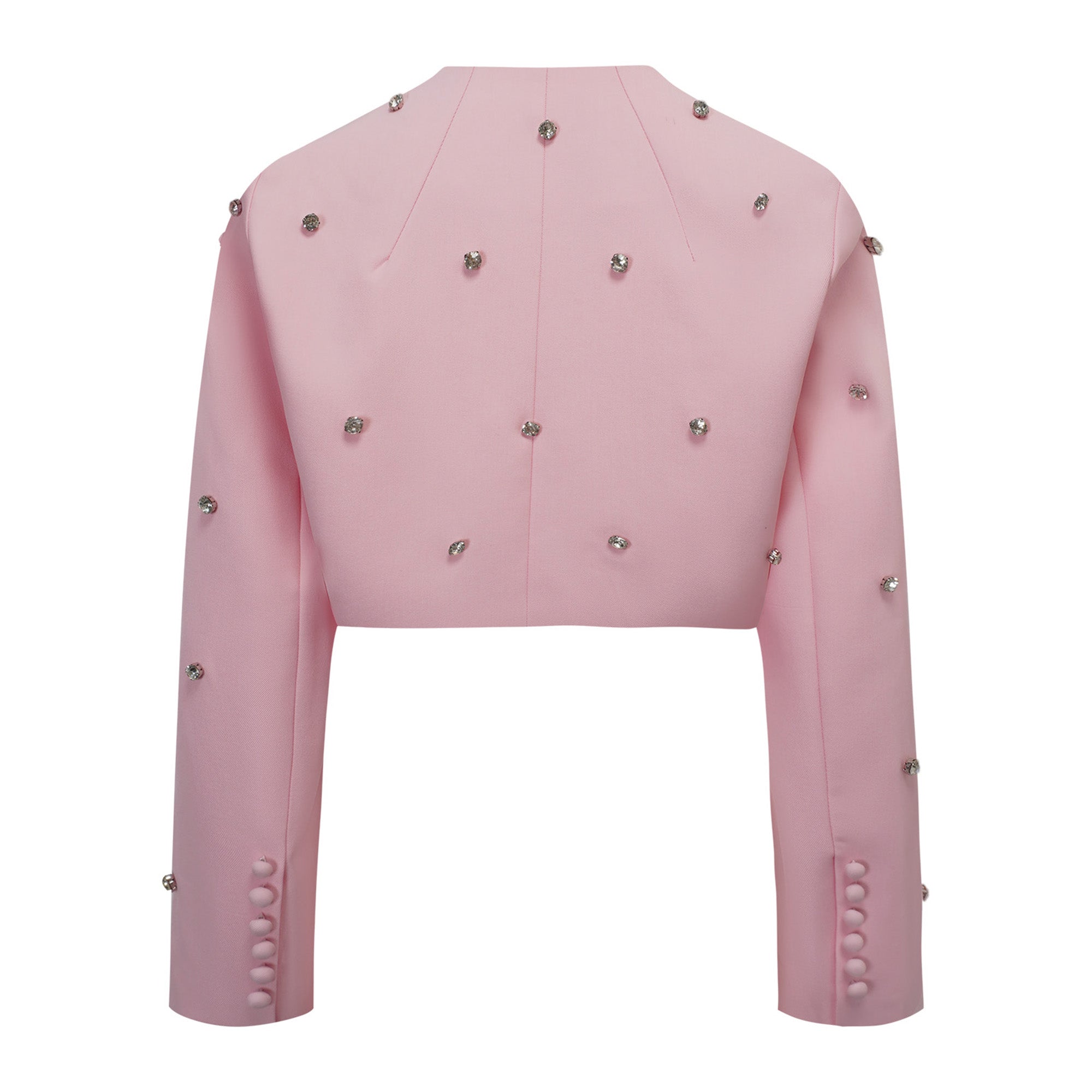 Avellia Rosé Crystal Embellished Jacket & Dress Set