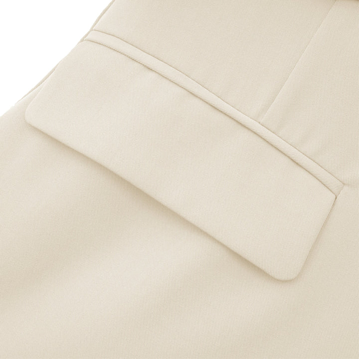 Amelie Neutral Asymmetrical Cut-Out Jacket