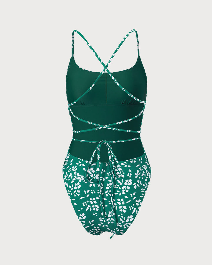 Women's Knitted Floral One Piece Swimwear