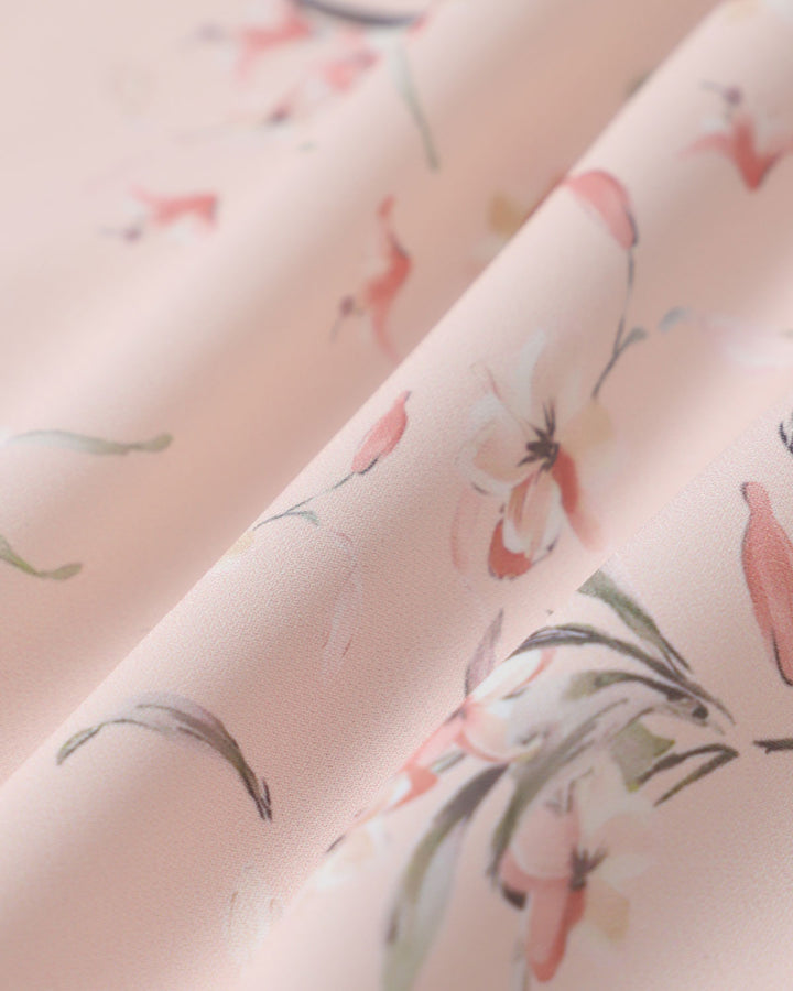 Pink Floral A-Line Slip Mini Dress