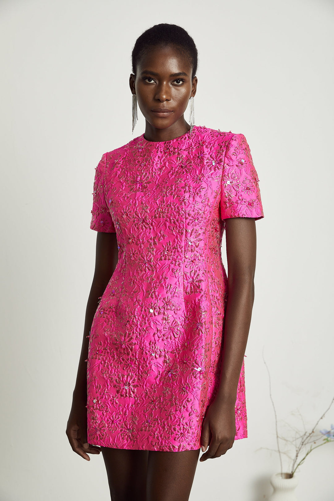 Avellia Celestia Blush Bloom Mini Dress