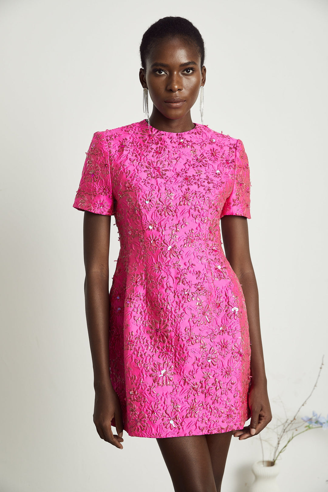 Avellia Celestia Blush Bloom Mini Dress