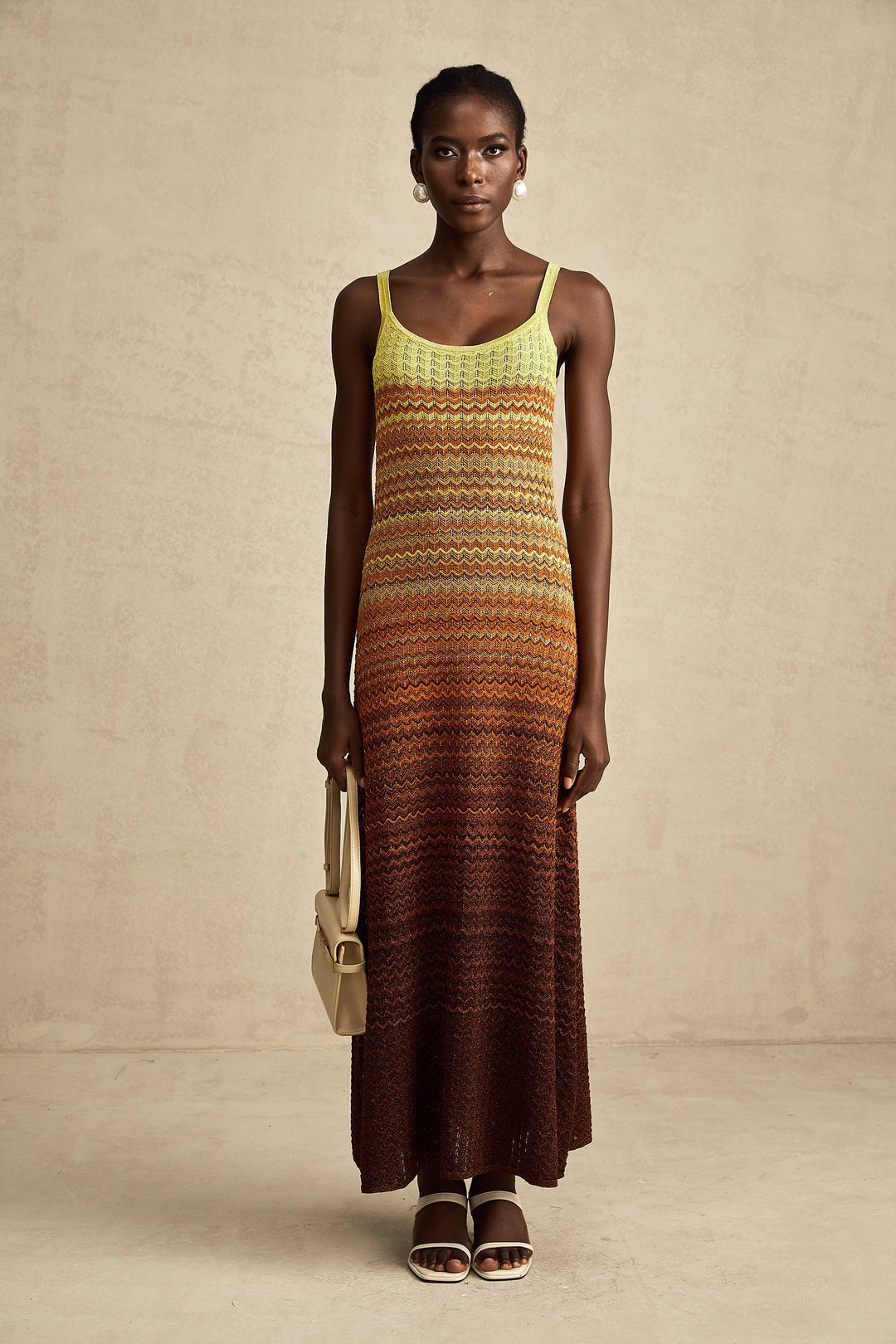 Avellia Aurora Gradient Knitted Maxi Dress