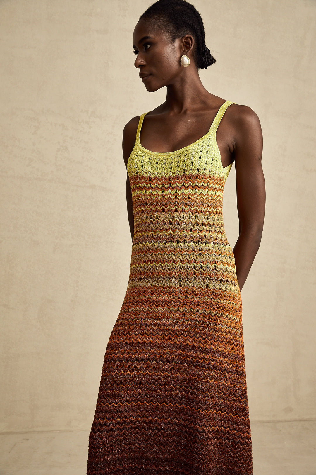 Avellia Aurora Gradient Knitted Maxi Dress