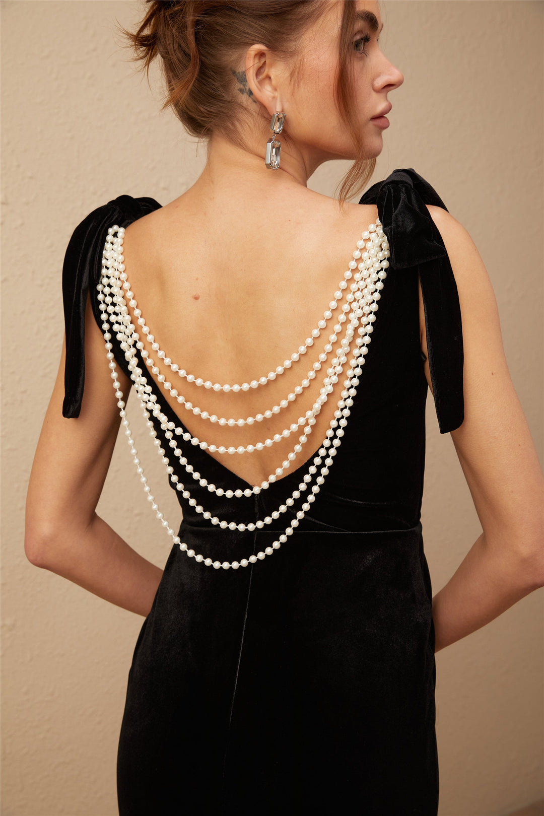 Avellia Luxe Velvet Embellished Maxi Dress