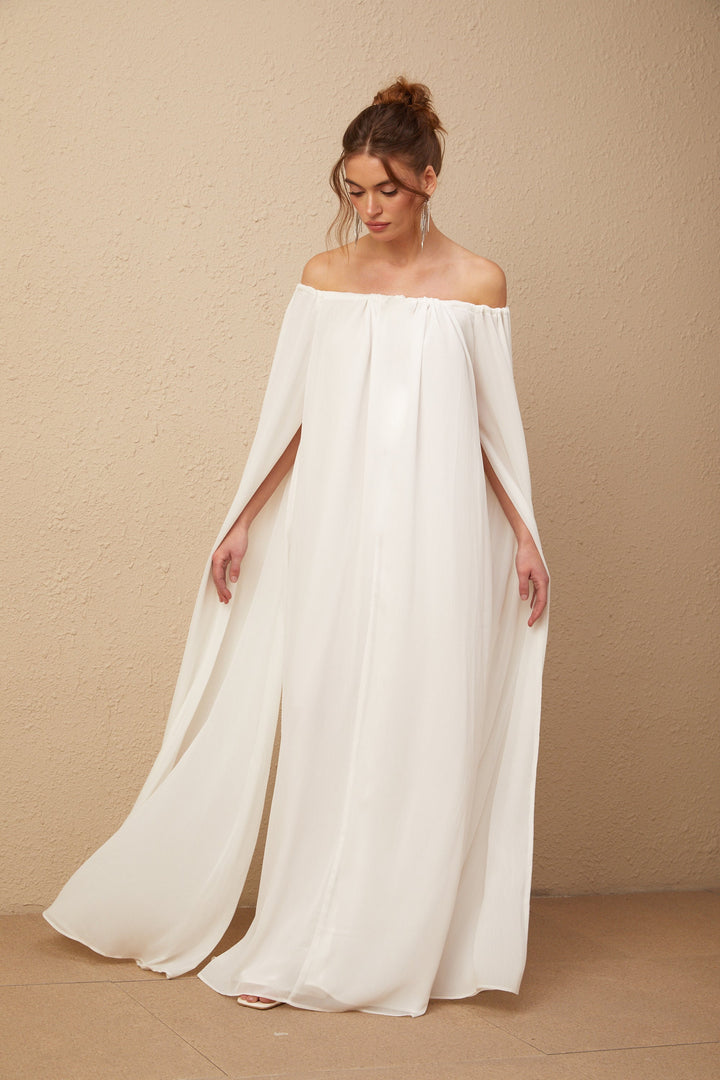Avellia Patrizia Ivory Elegance Maxi Dress