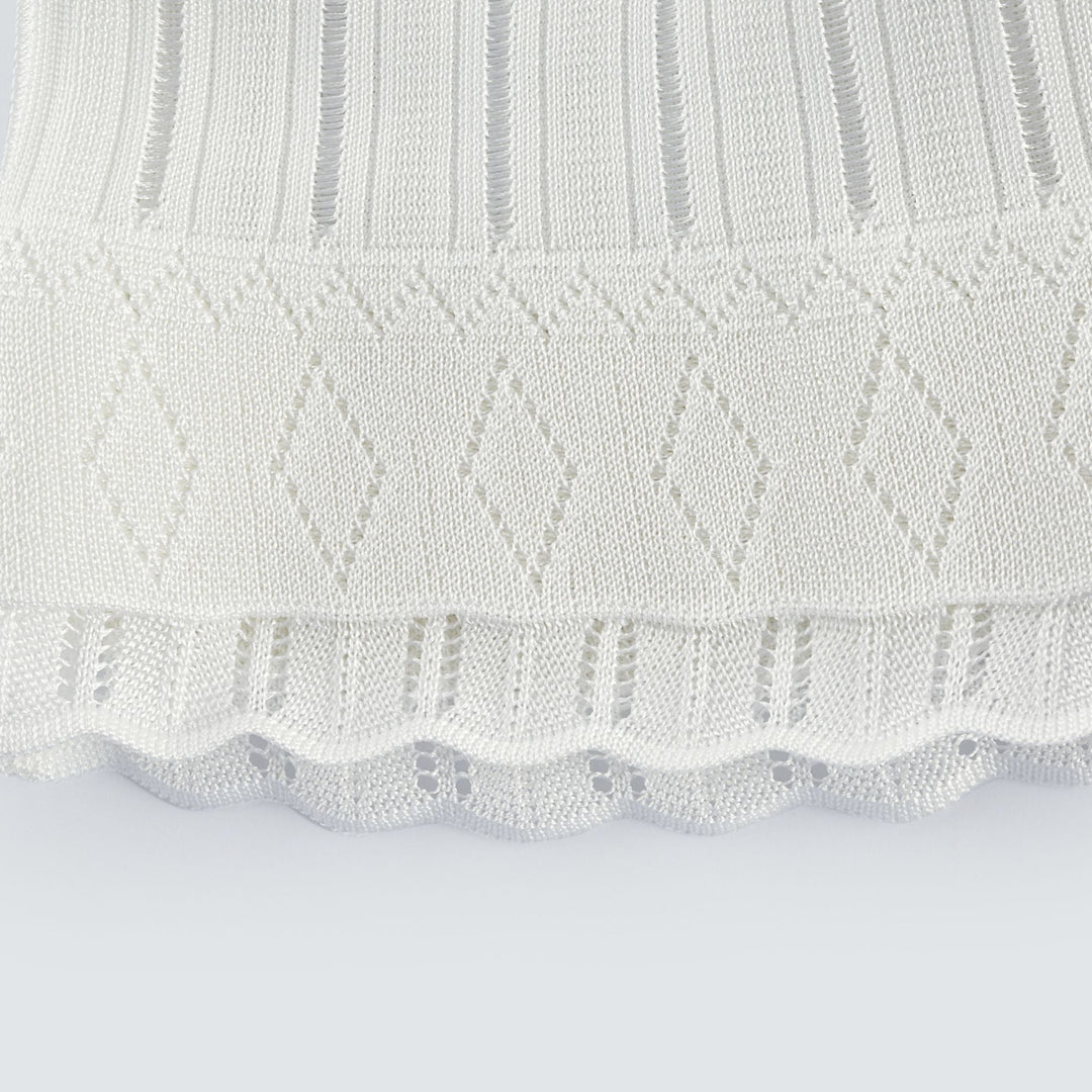 Avellia Lumière White Cut-Out Pleated Mini Dress