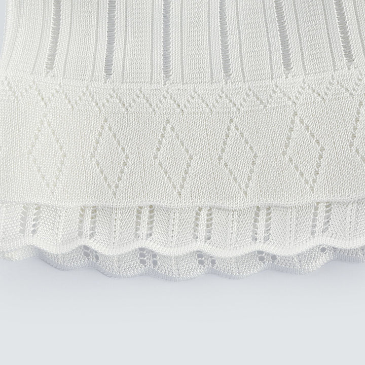 Avellia Lumière White Cut-Out Pleated Mini Dress