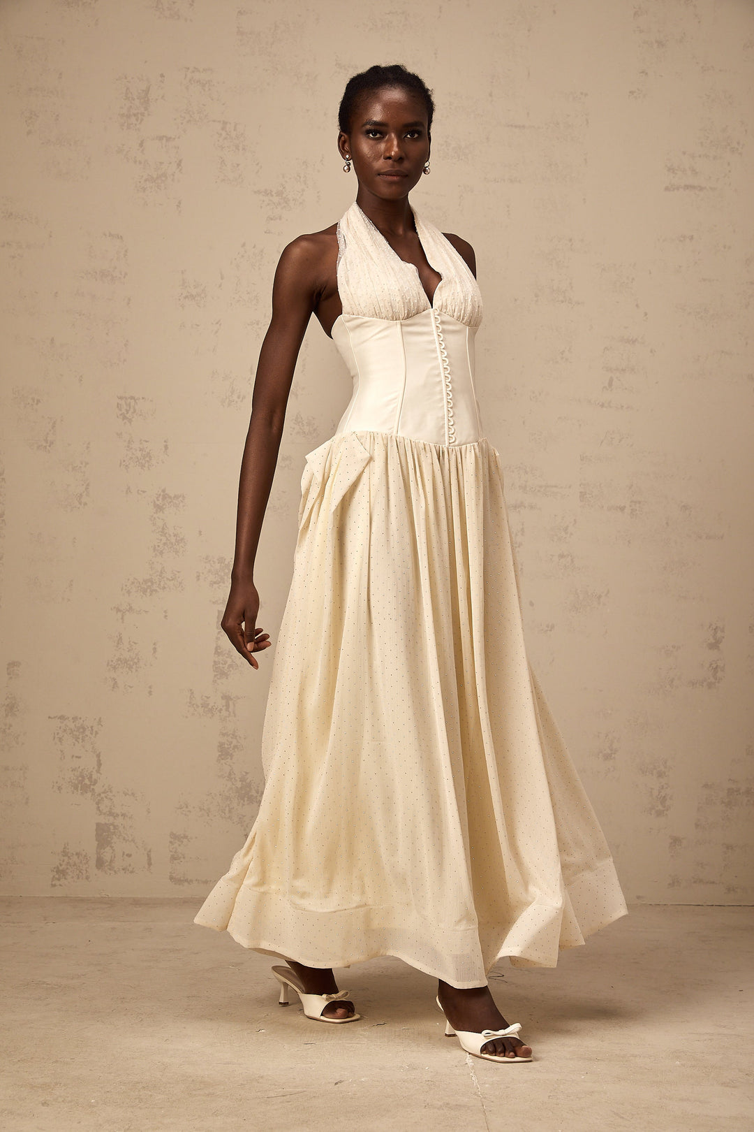 Avellia Charlotte Whisper Tulle Midi Dress