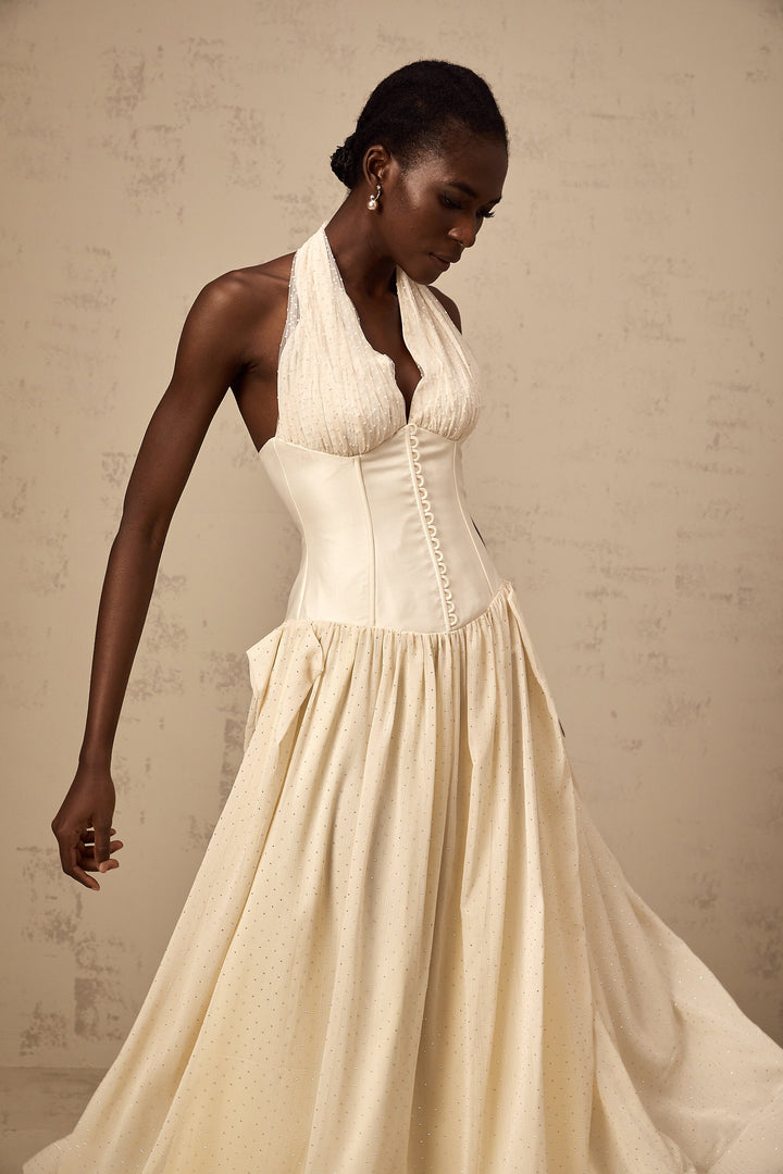 Avellia Charlotte Whisper Tulle Midi Dress