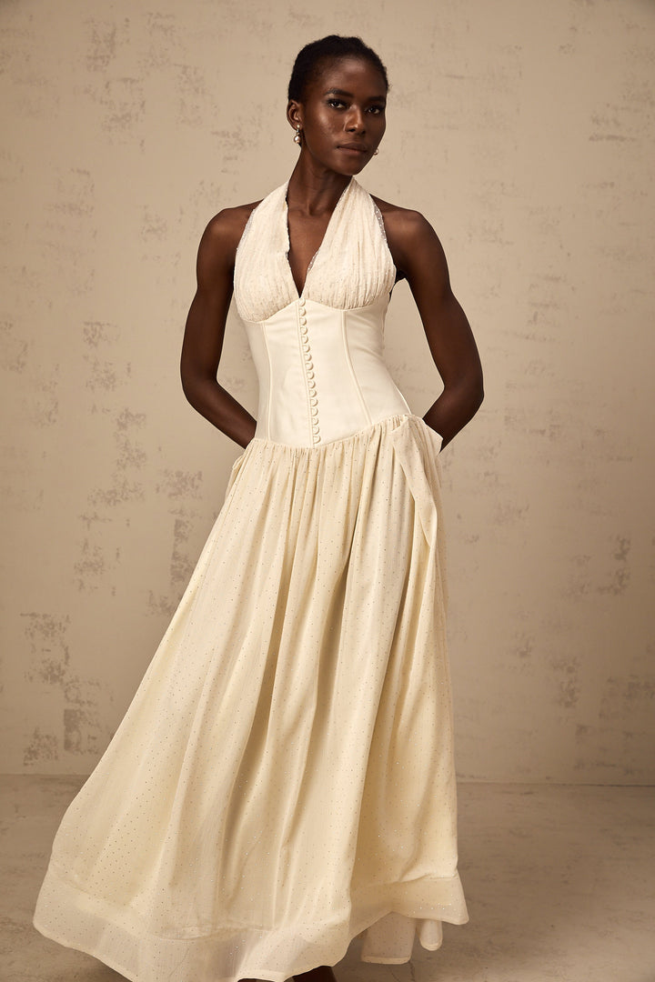 Avellia Charlotte Whisper Tulle Midi Dress