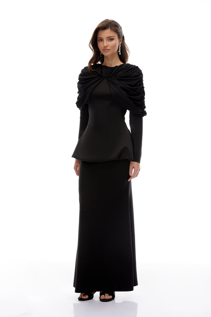 Avellia Onyx Pleated Dress Set