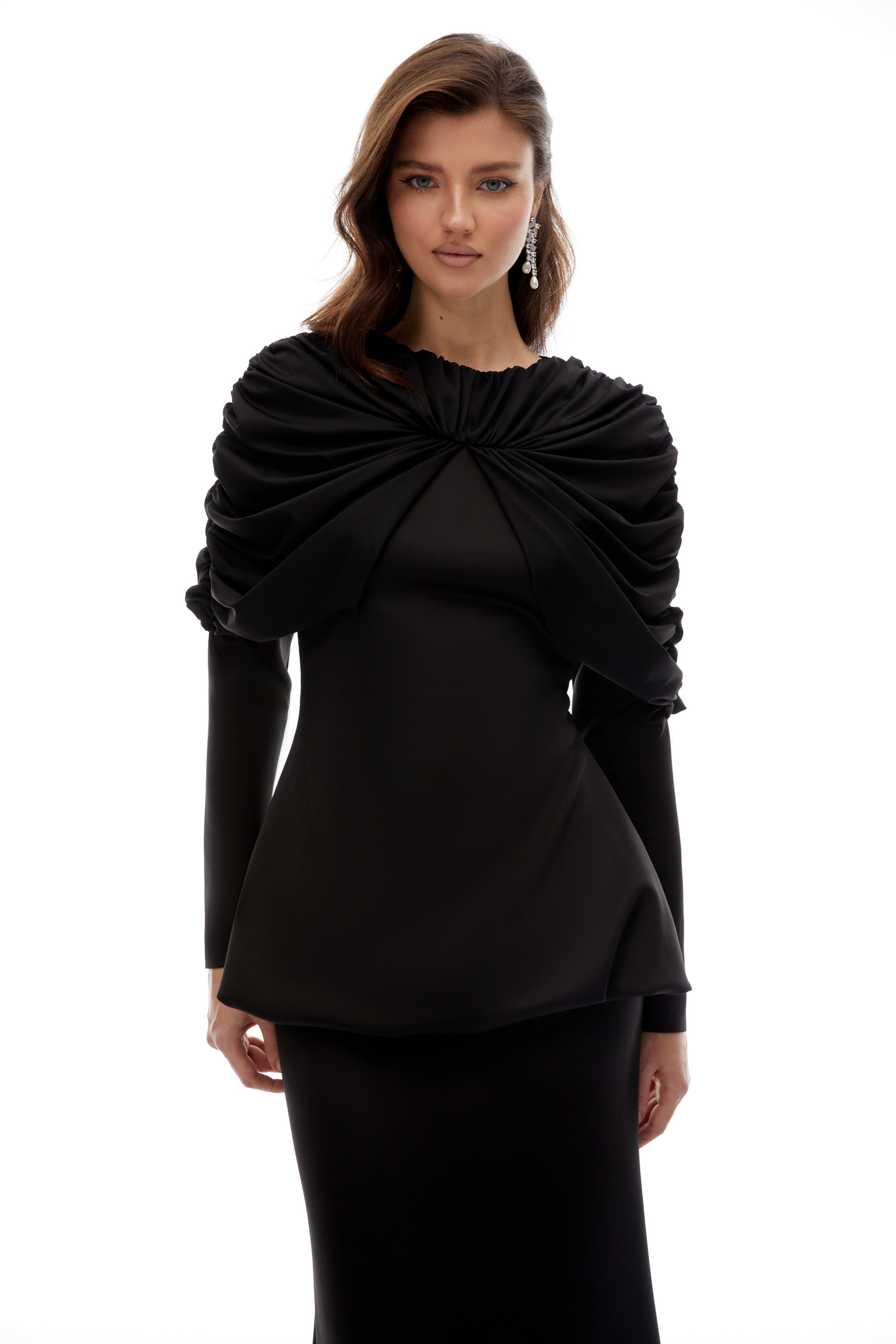 Avellia Onyx Pleated Dress Set