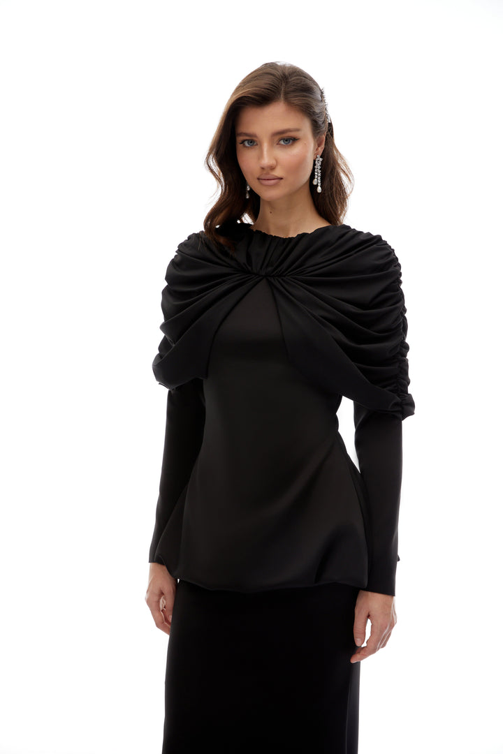 Avellia Onyx Pleated Dress Set