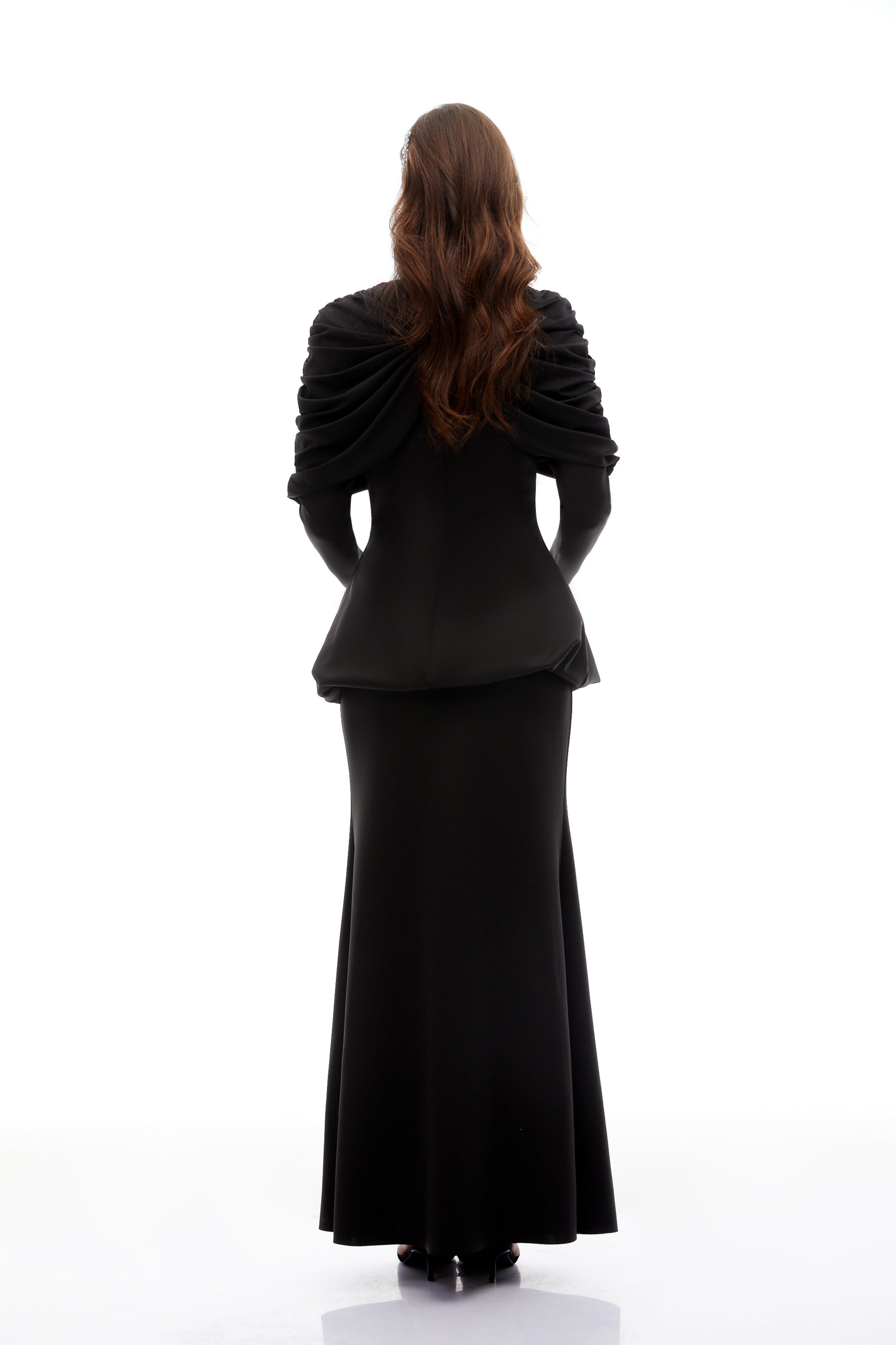 Avellia Onyx Pleated Dress Set