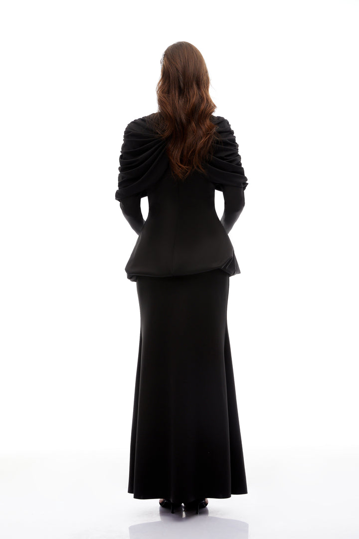 Avellia Onyx Pleated Dress Set