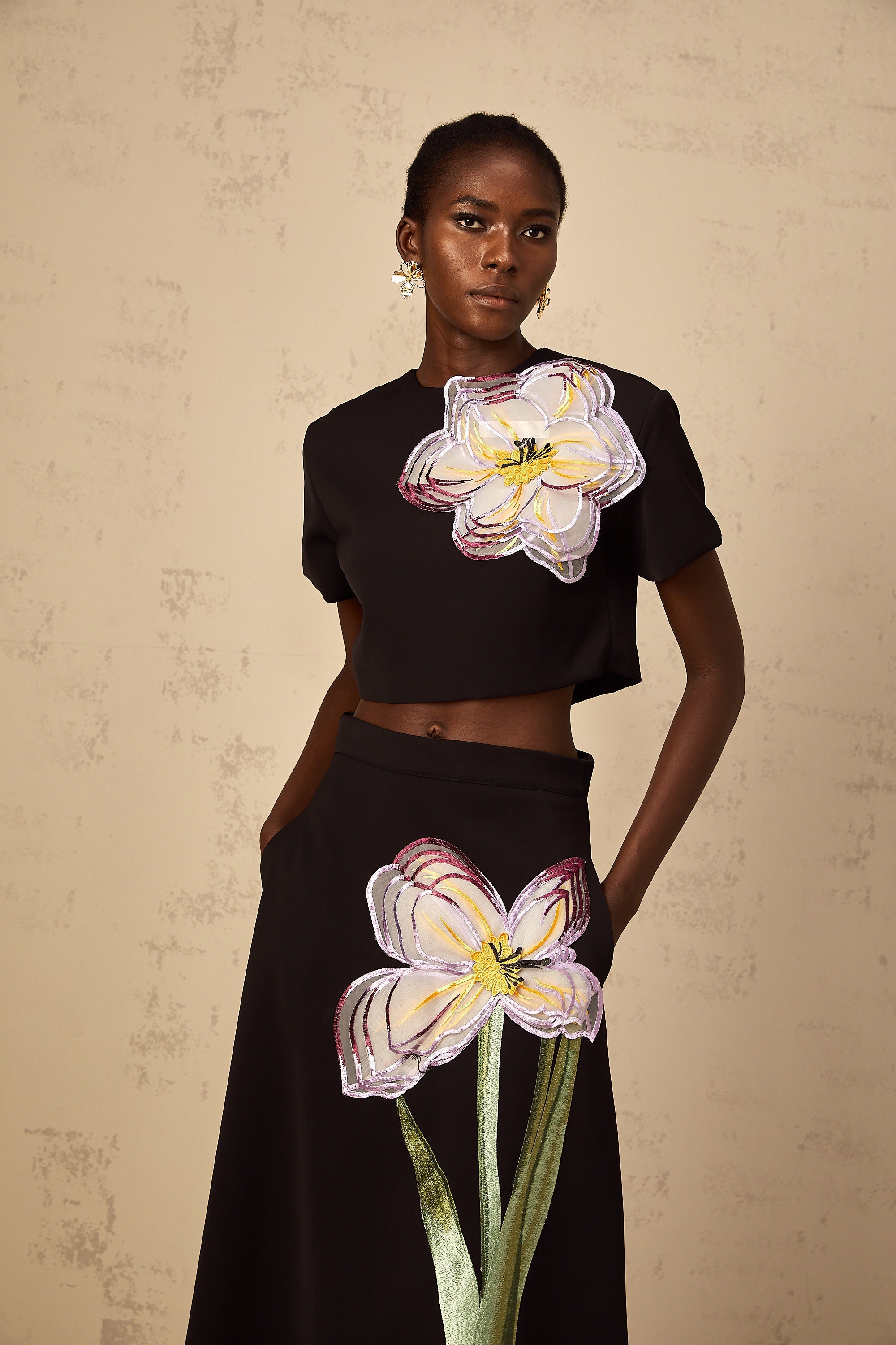 Avellia Midnight Bloom Sequin Set