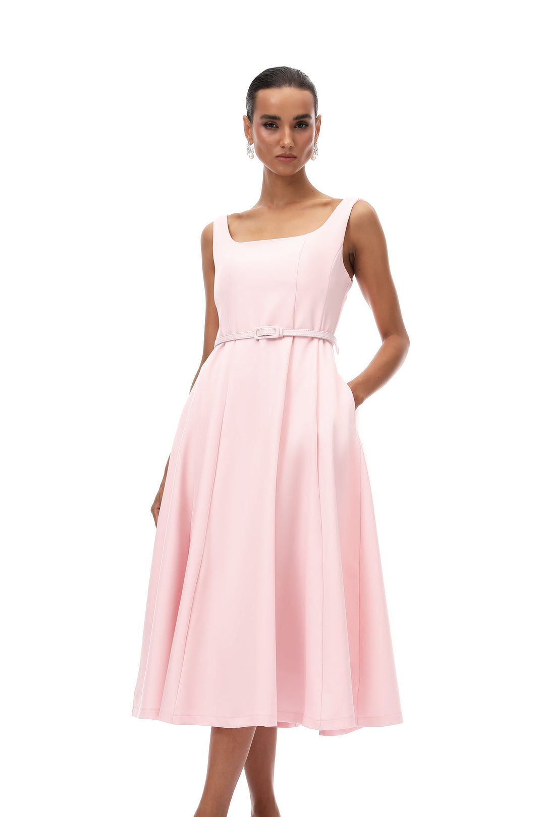 Avellia Rosé Crystal Embellished Jacket & Dress Set