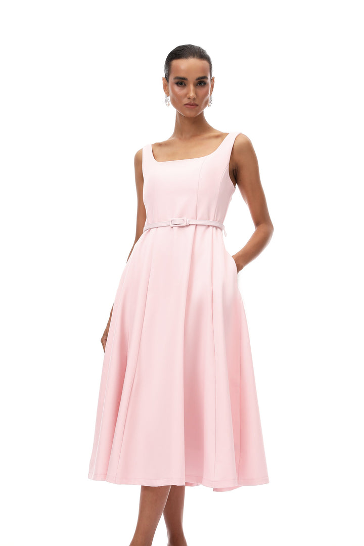 Avellia Rosé Crystal Embellished Jacket & Dress Set