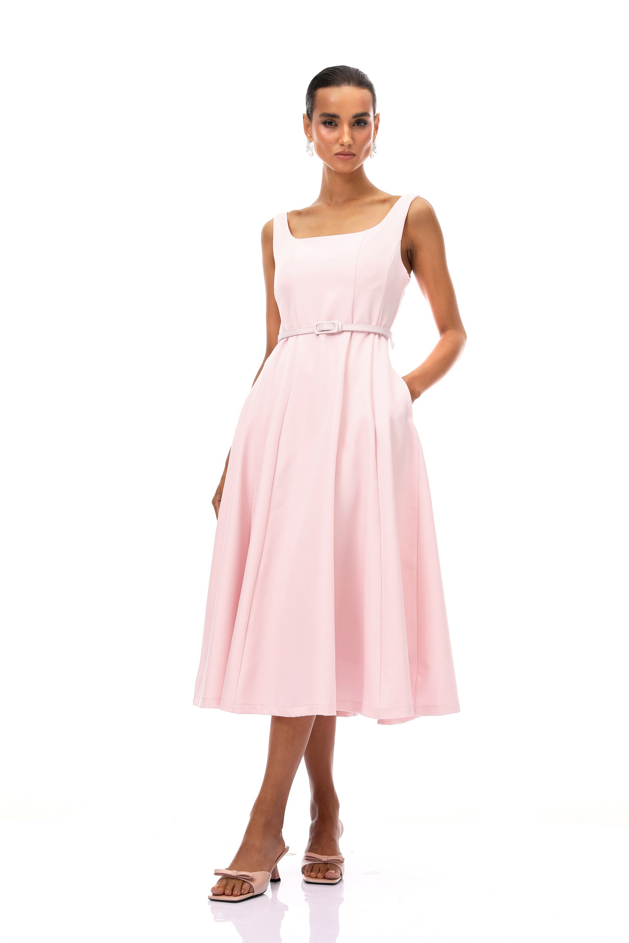 Avellia Rosé Crystal Embellished Jacket & Dress Set