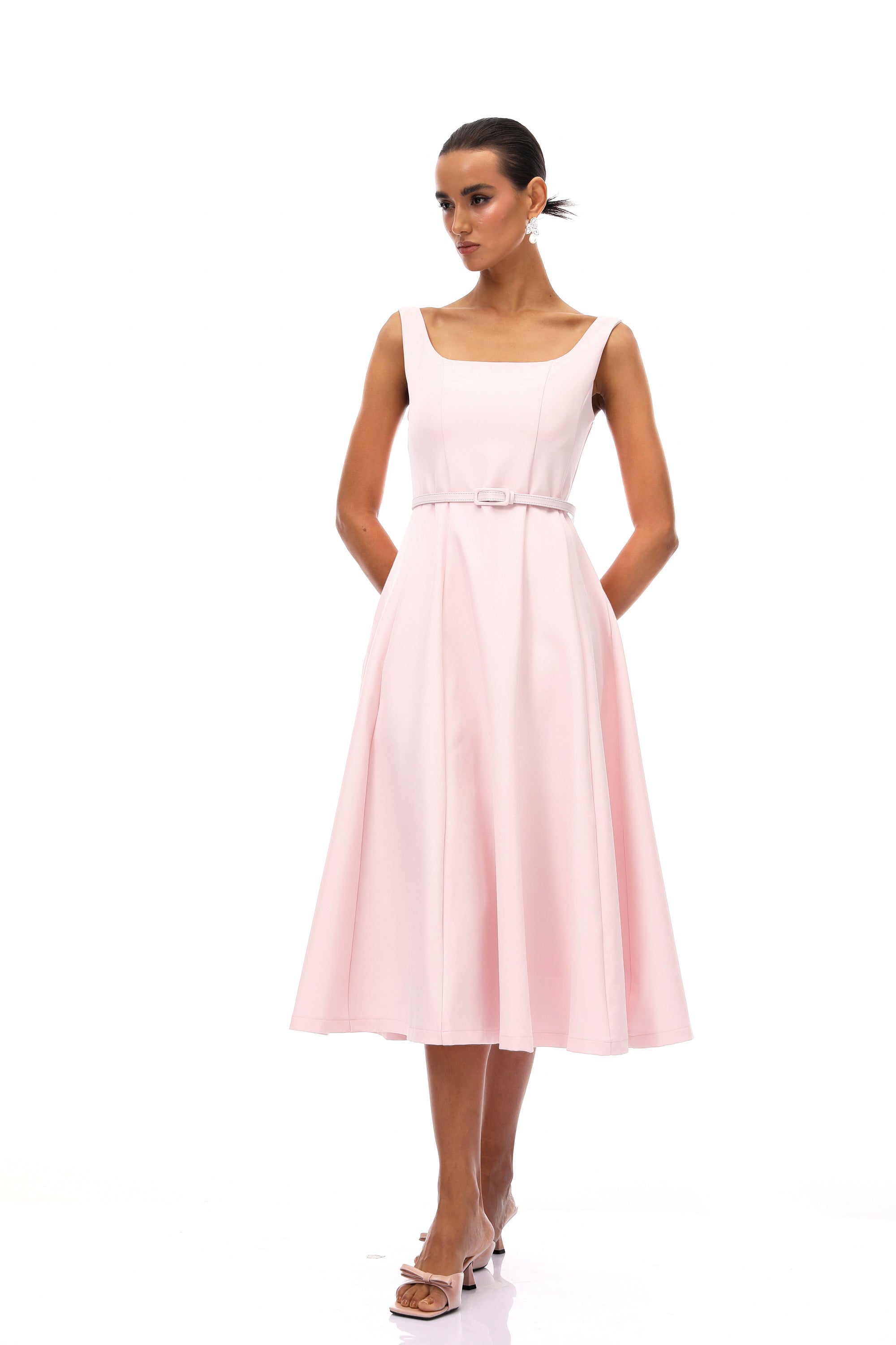 Avellia Rosé Crystal Embellished Jacket & Dress Set