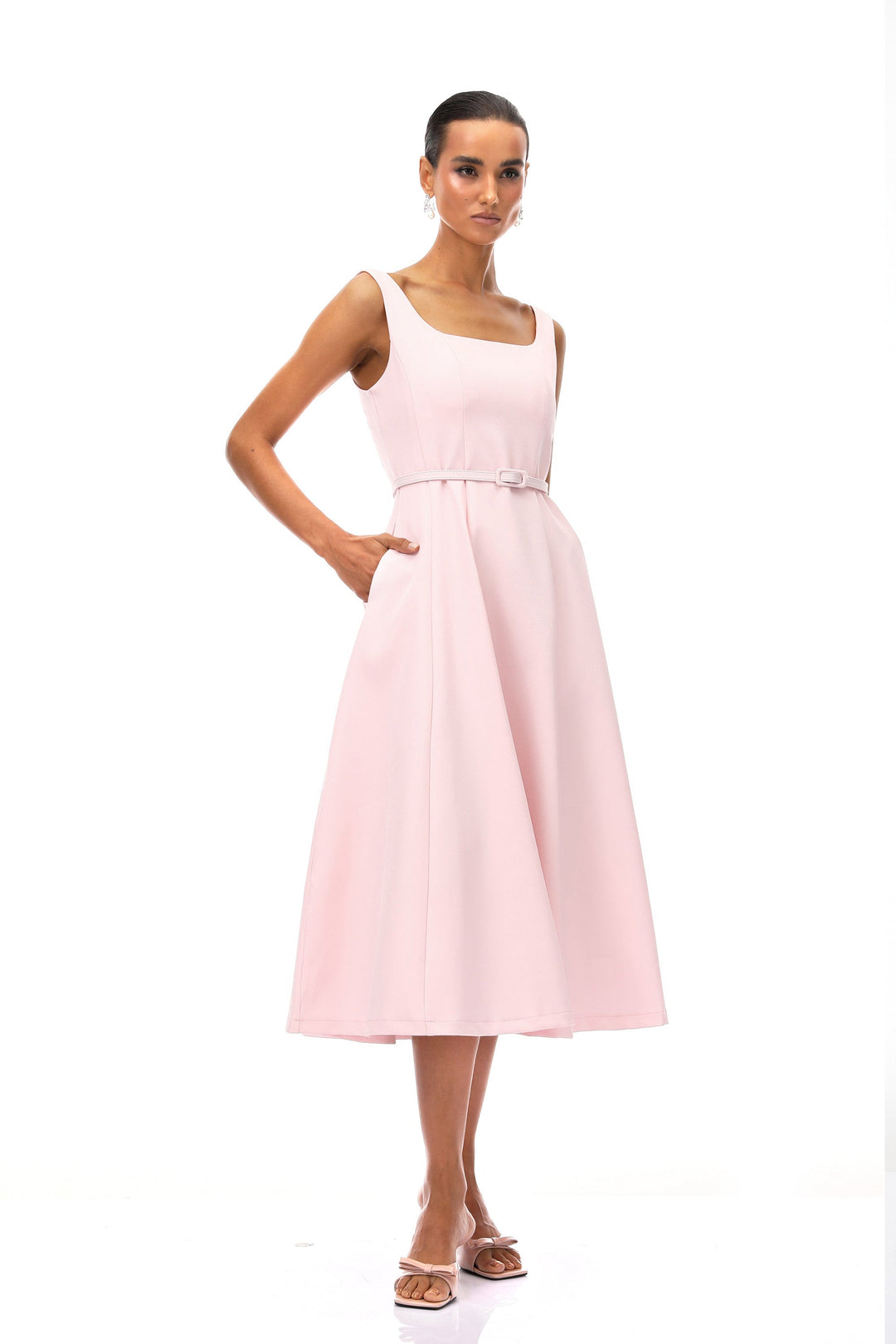 Avellia Rosé Crystal Embellished Jacket & Dress Set