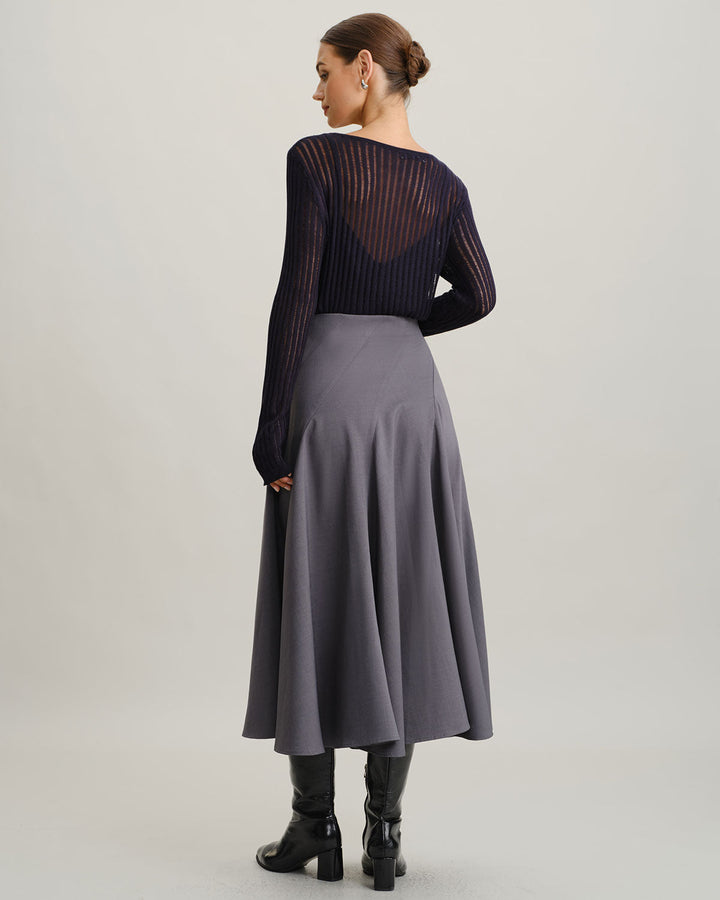 Navy Pullover Sweater Two-Piece Set