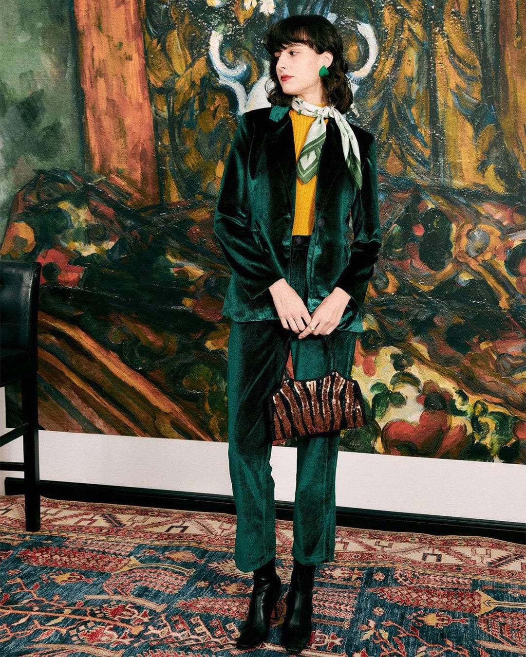 The Celeste Casual One Button Velvet Blazer