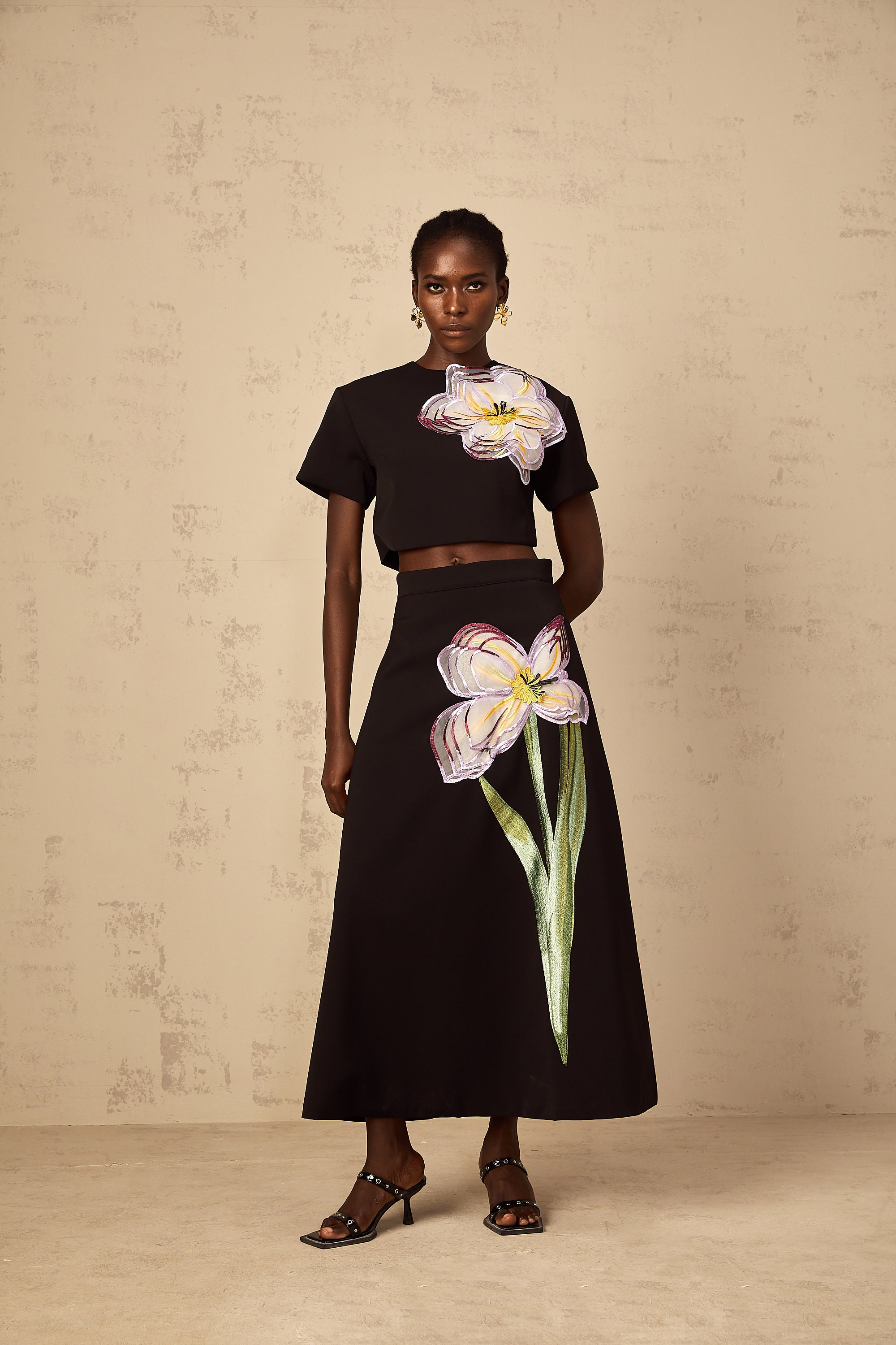 Avellia Midnight Bloom Sequin Set