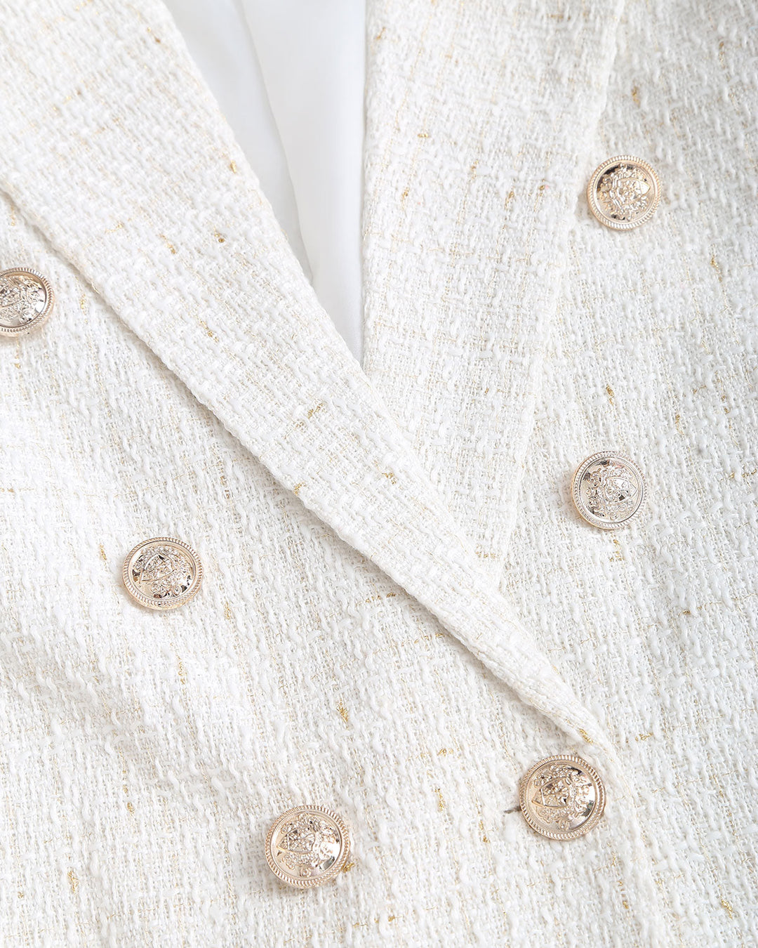 Beige Double Breasted Blazer