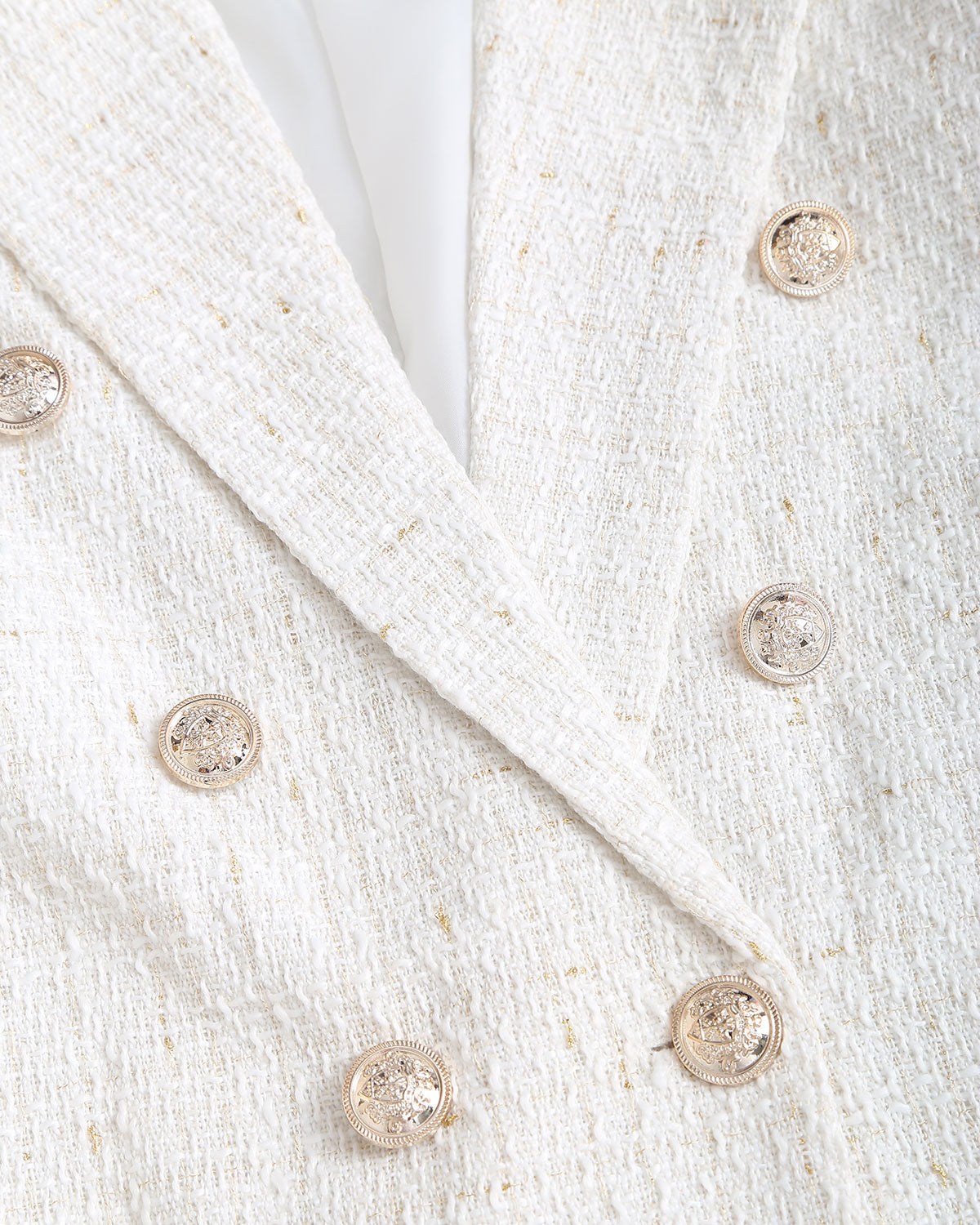 Beige Double Breasted Blazer