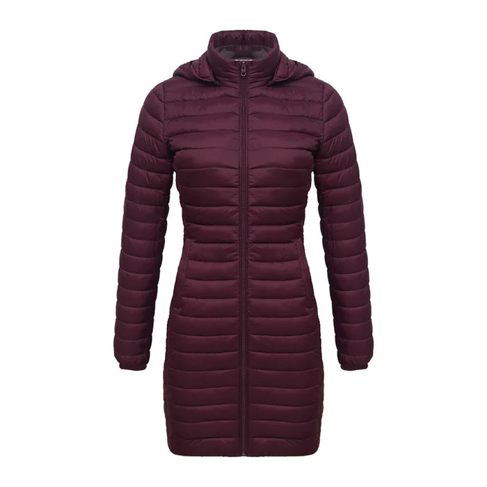 Casaco Feminino de Inverno Acolchoado de Algodão