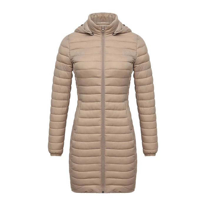 Casaco Feminino de Inverno Acolchoado de Algodão