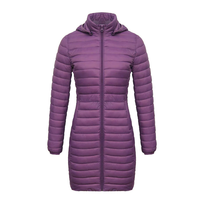 Casaco Feminino de Inverno Acolchoado de Algodão