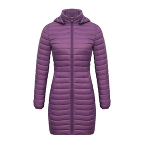 Casaco Feminino de Inverno Acolchoado de Algodão