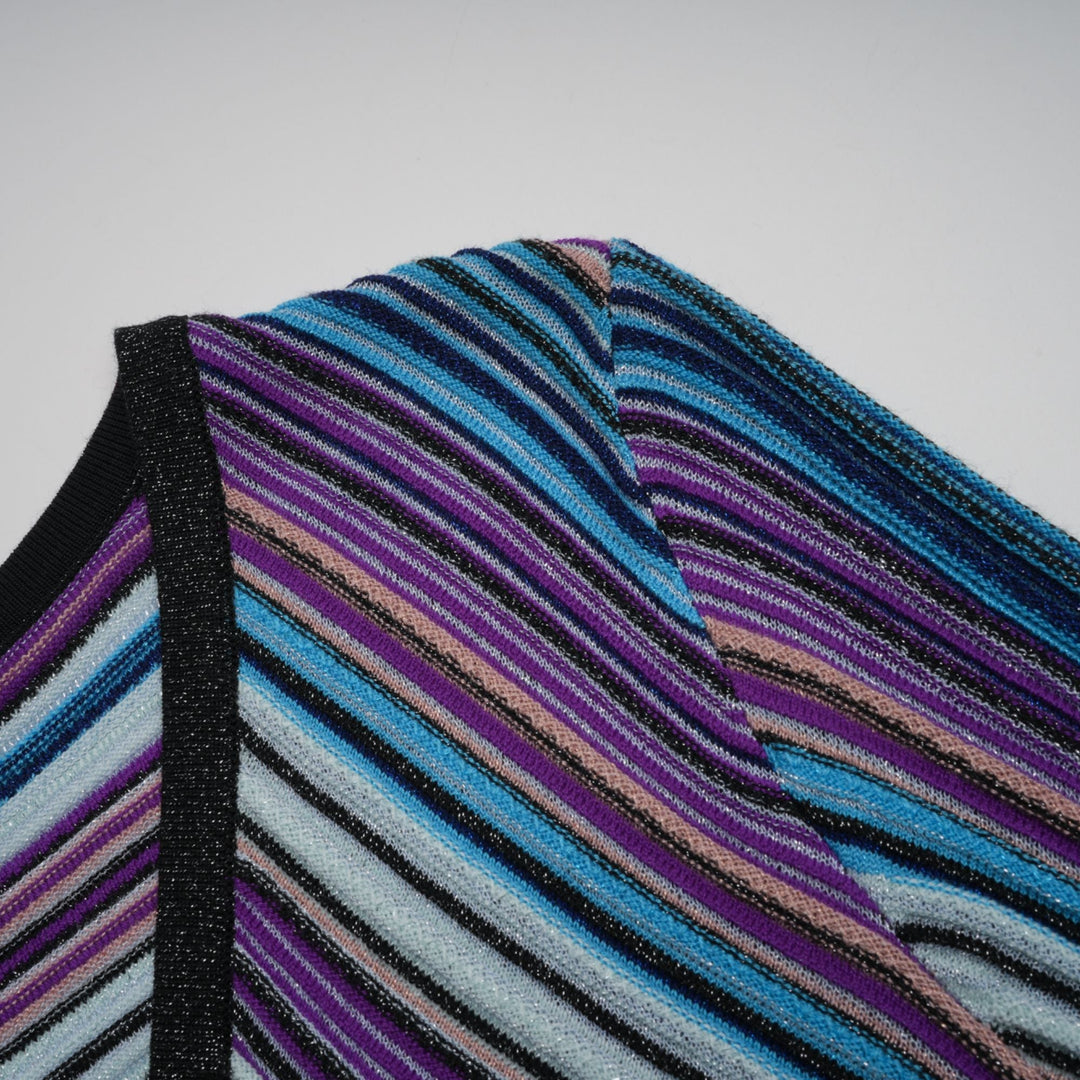 Avellia Mathilde Azure Metallic Pleated Dress