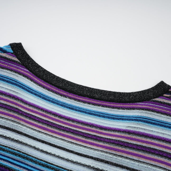 Avellia Mathilde Azure Metallic Pleated Dress