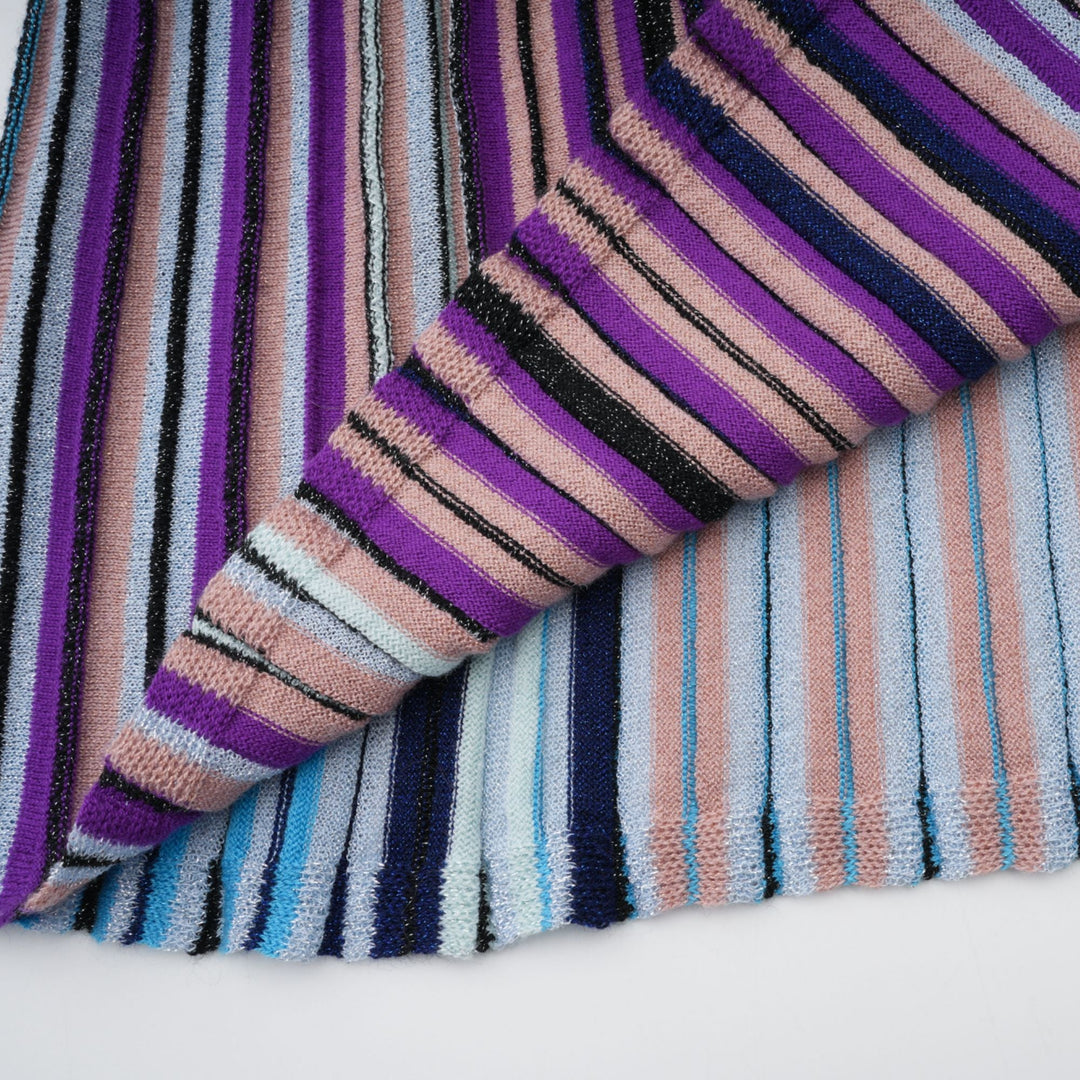 Avellia Mathilde Azure Metallic Pleated Dress