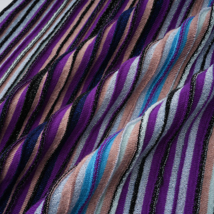 Avellia Mathilde Azure Metallic Pleated Dress