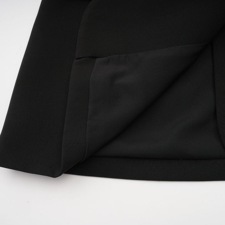 Audrey black crystal-embellished cut-out jacket