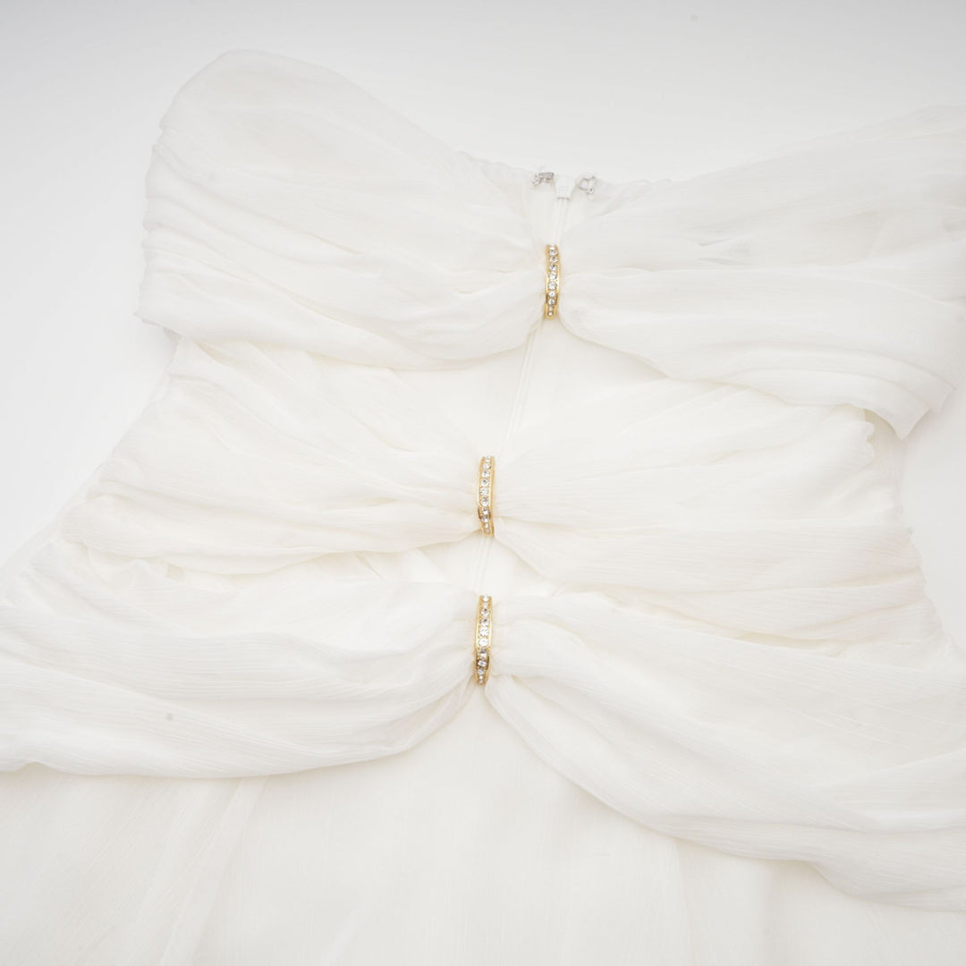 Avellia Émilienne Twilight Pleated Mini Dress