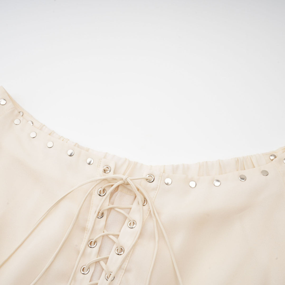 Avellia Serene Chiffon Off-Shoulder Mini Dress