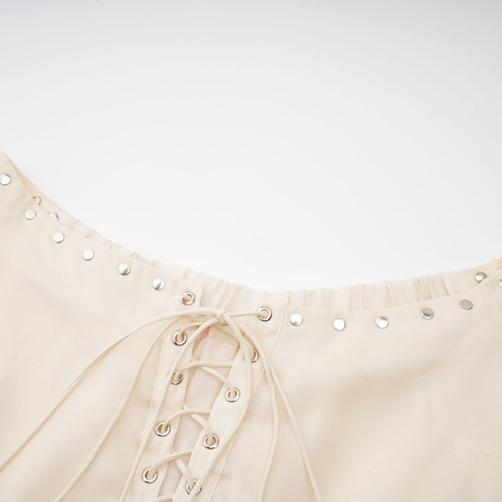 Avellia Serene Chiffon Off-Shoulder Mini Dress