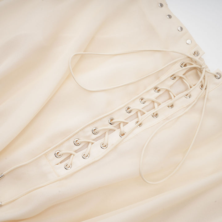 Avellia Serene Chiffon Off-Shoulder Mini Dress